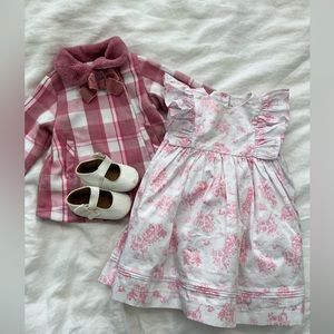 Janie and Jack Easter Dress + random shoes and coat